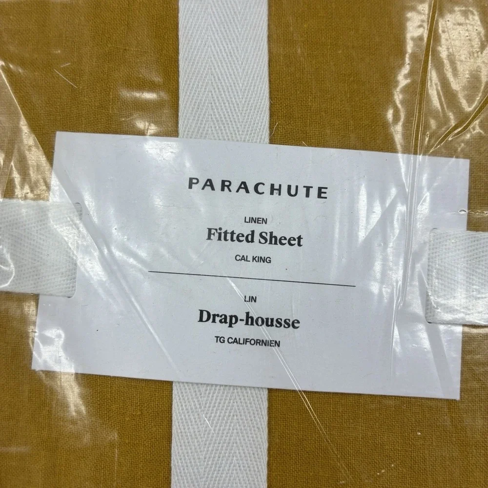 Parachute Linen Fitted Sheet California King Marigold 100% Linen New